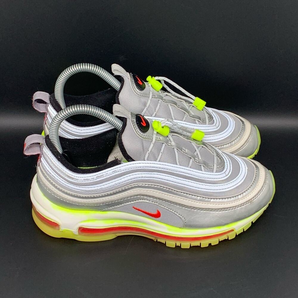 Nike Air Max 97 Rft GS 'Silver Volt Running Shoes Men’s Sz 5Y / Women’s Sz 6.5‎